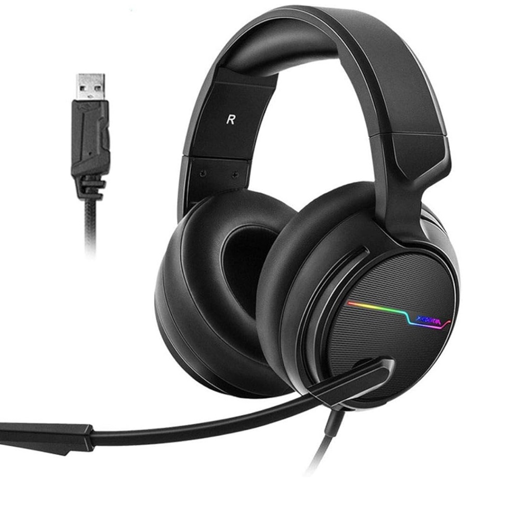 EUC Wired Gaming Headset USB 7.1 Surround Sound Gaming Headset Xiberia 3.5mm